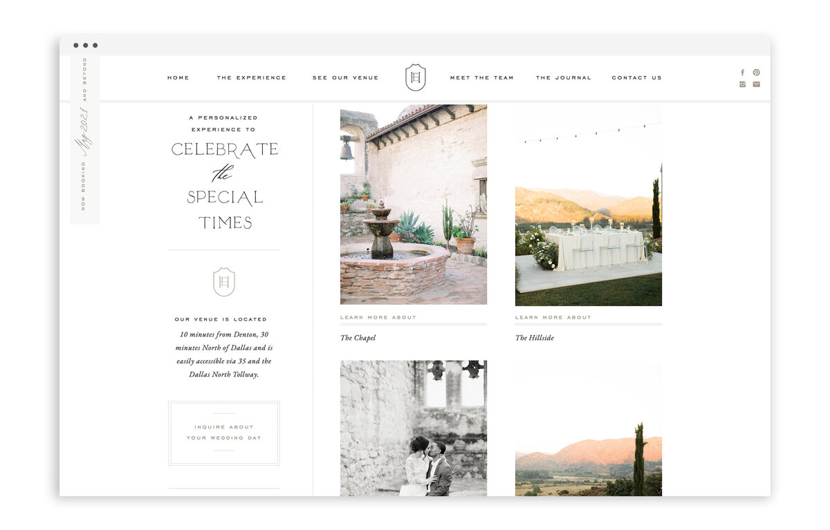 The Hillside Estate - Custom Brand and Showit Web Design for Wedding Venue by With Grace and Gold - 8