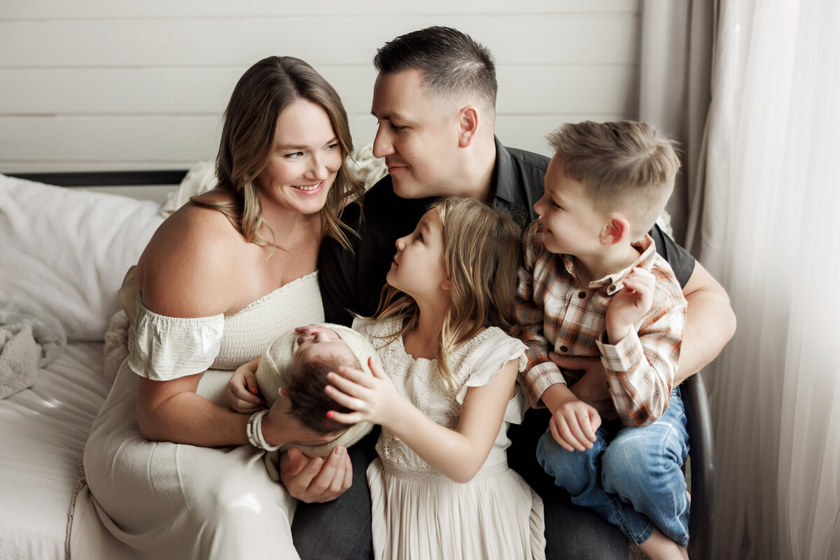 Fort Collins newborn photo shoot with new family and baby boy