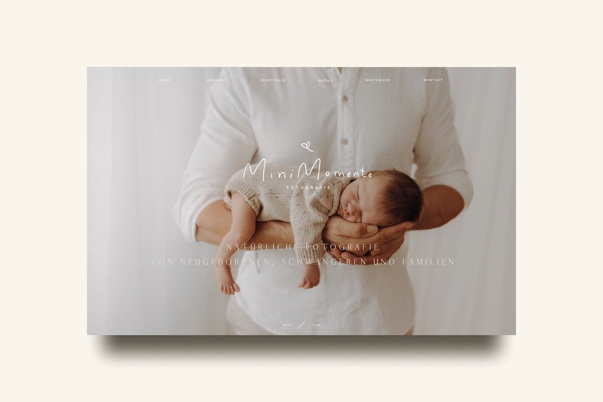 Showit website Mini Momente Fotografie