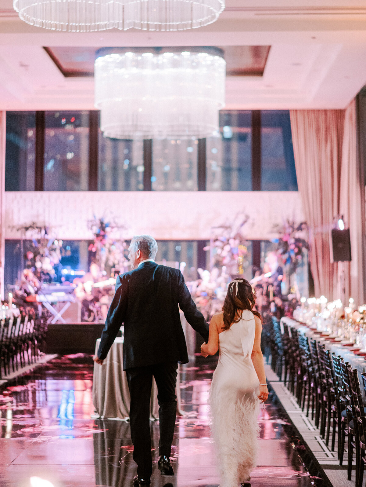 Langham Wedding with Moody Tones and Printed Floral Dance Floor_15