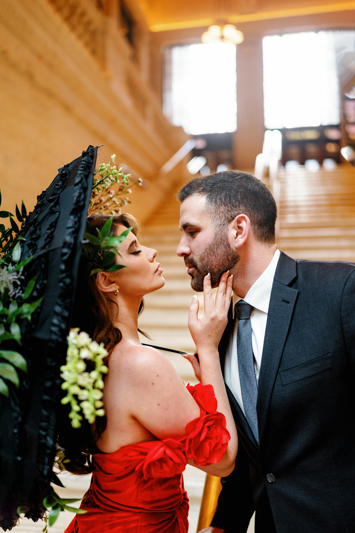 Aspen-Avenue-Chicago-Wedding-Photographer-Union-Station-Chicago-Theater-Engagement-Session-Timeless-Romantic-Red-Dress-Editorial-Stemming-From-Love-Bry-Jean-Artistry-The-Bridal-Collective-True-to-color-Luxury-FAV-31