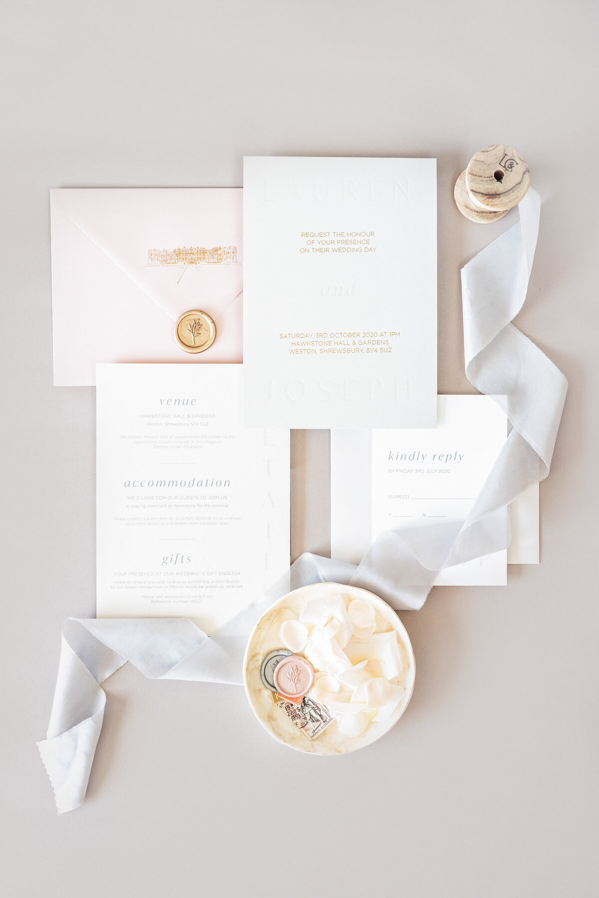 04 Hawkstone-Hall-Wedding-Stationery-Flatlay-Pink-Gray-Gold-Victoria-Amrose-Photography (1)