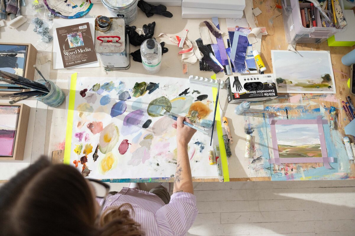 In-studio-brand-photography-oil-paint-palette