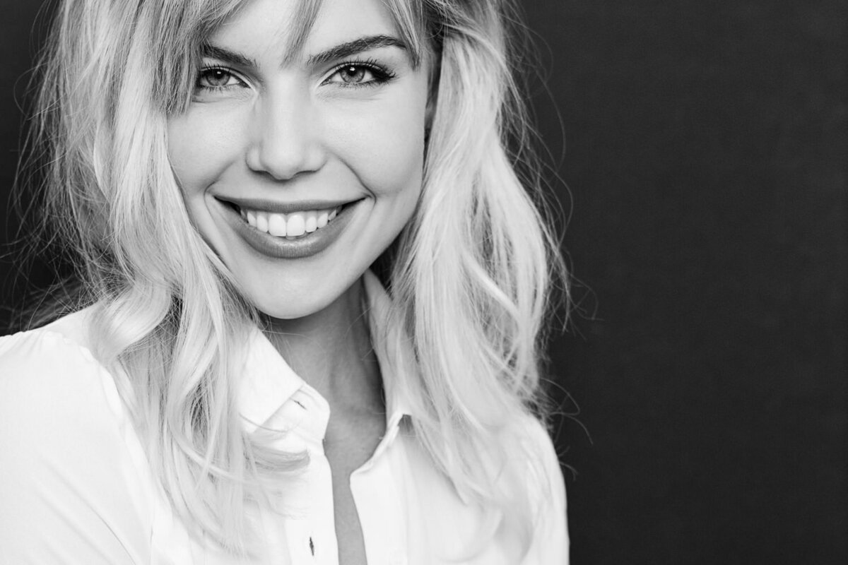 Modern professional headshot taken in Austin studio..
