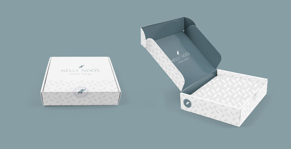 packaging and box design for childrens boutique