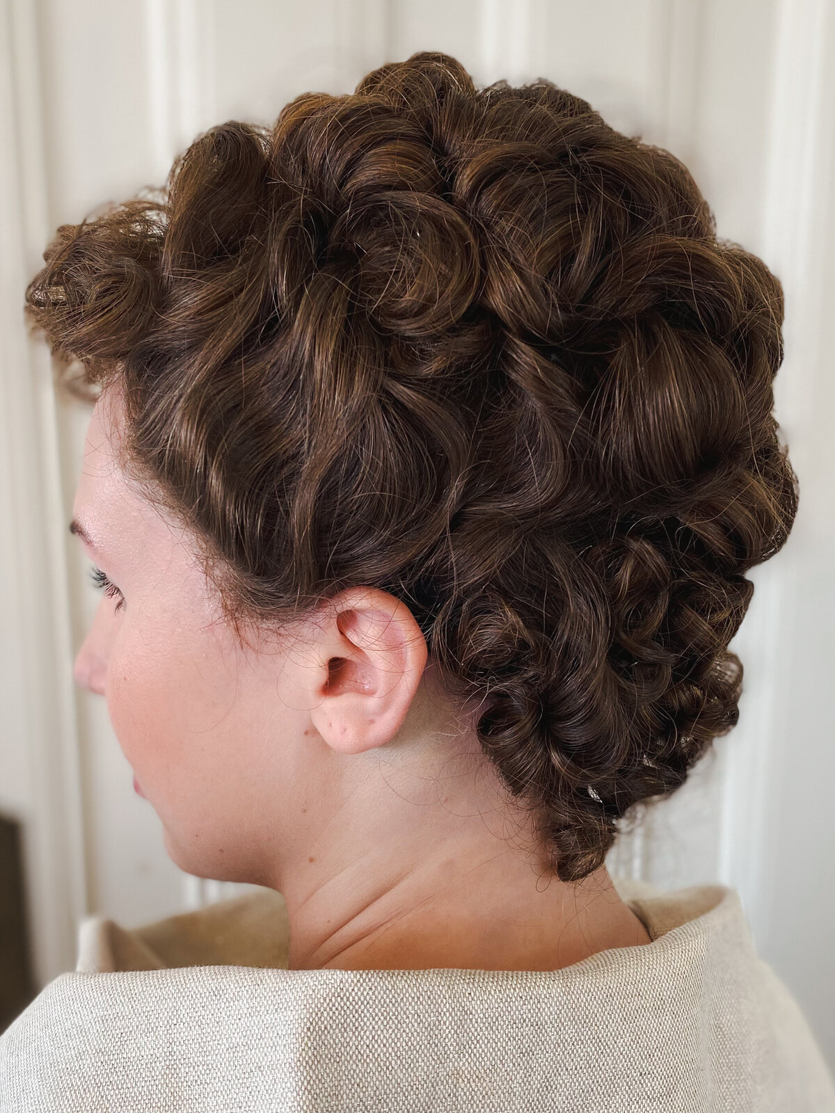 Victorian wig styling hair and make-up