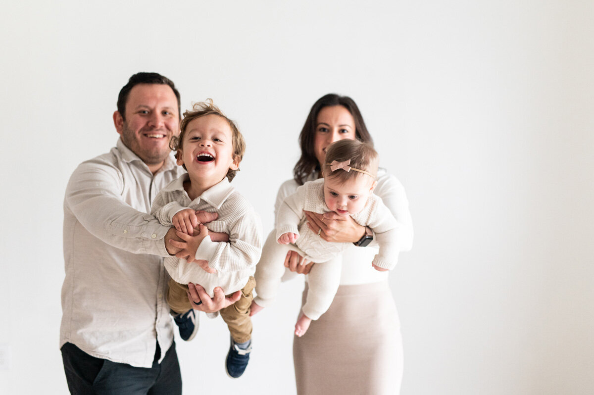 Young playful family session