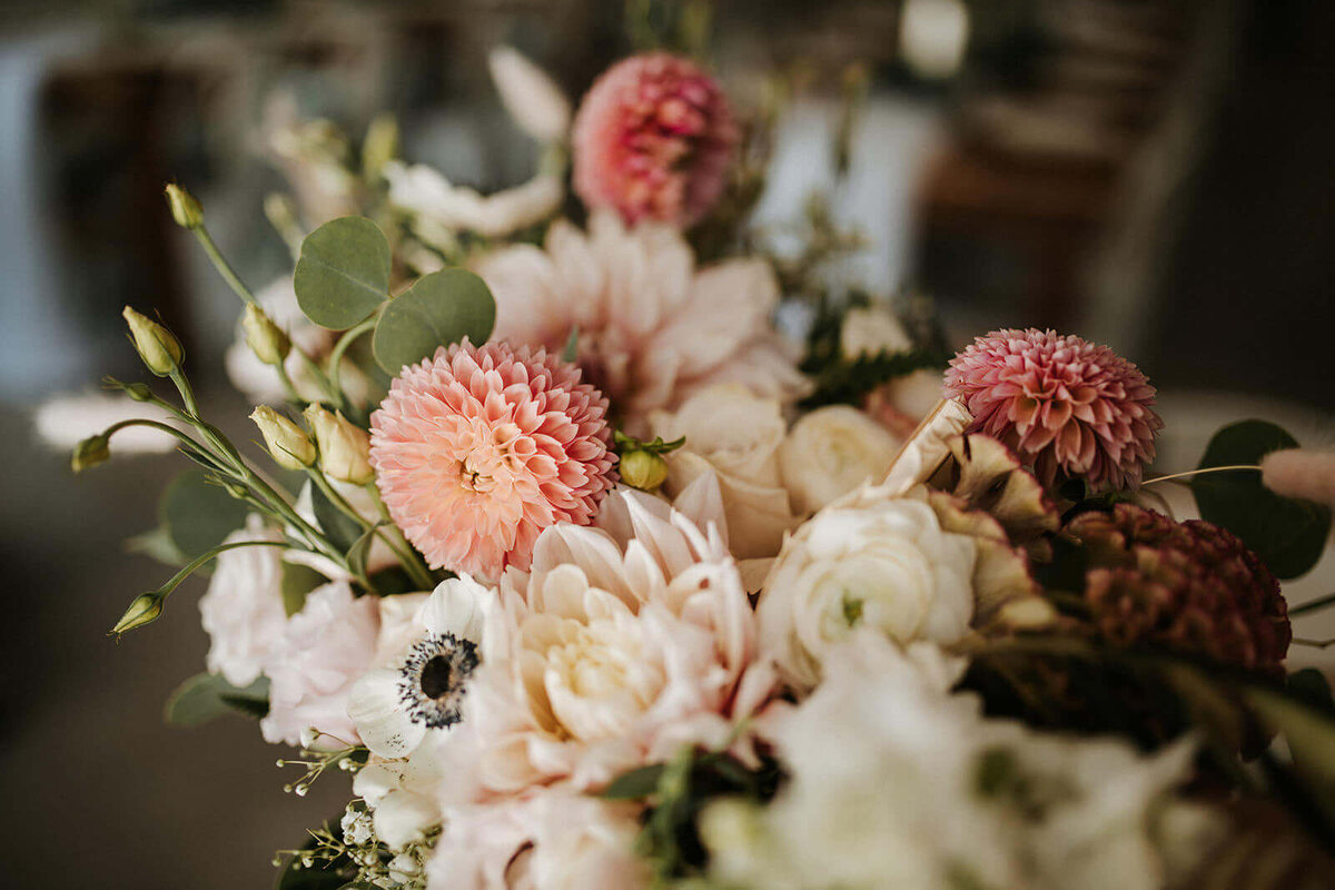 Natalie Brown wedding - close up of flowers