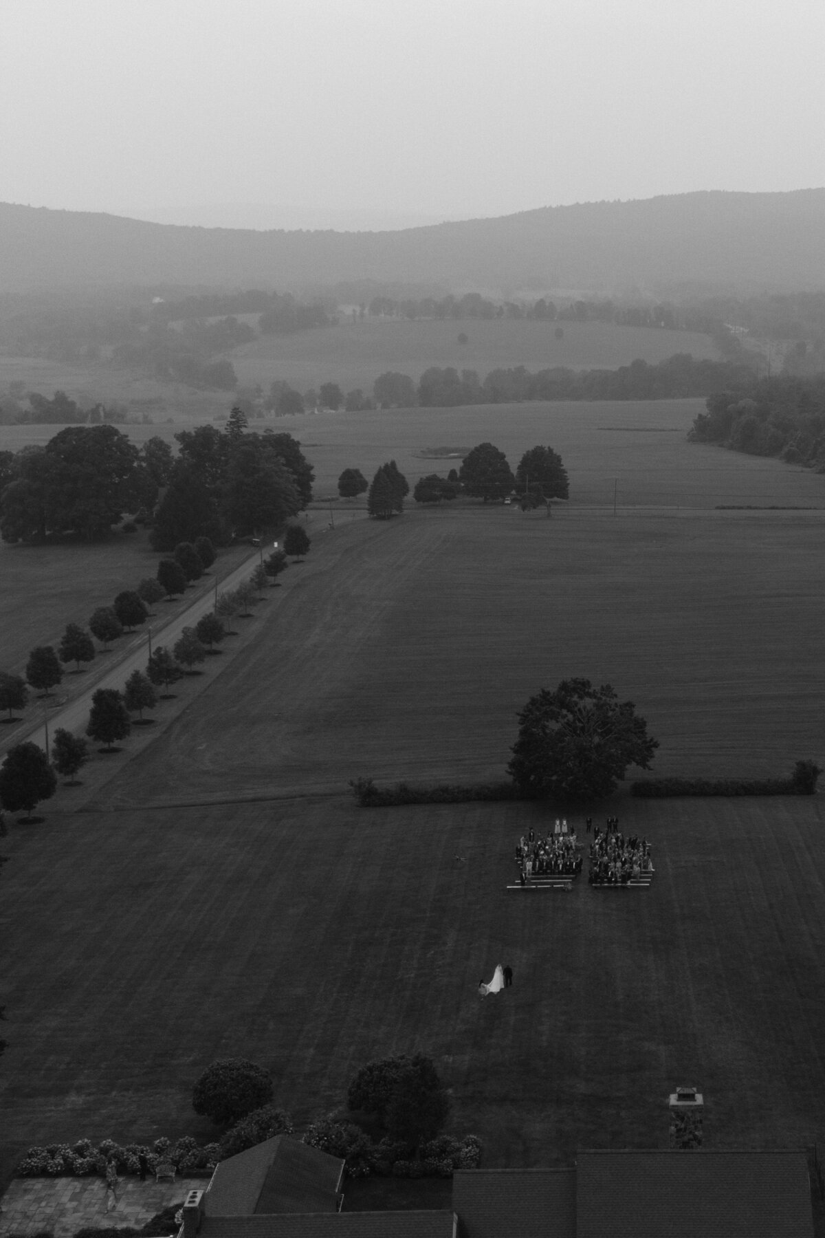 Elegant film photography portrait demonstrating sophisticated wedding photography at Lion Rock Farm destination venue. Lauren Alatriste's fashion photography expertise creates timeless imagery that balances editorial artistry with genuine emotional depth.
