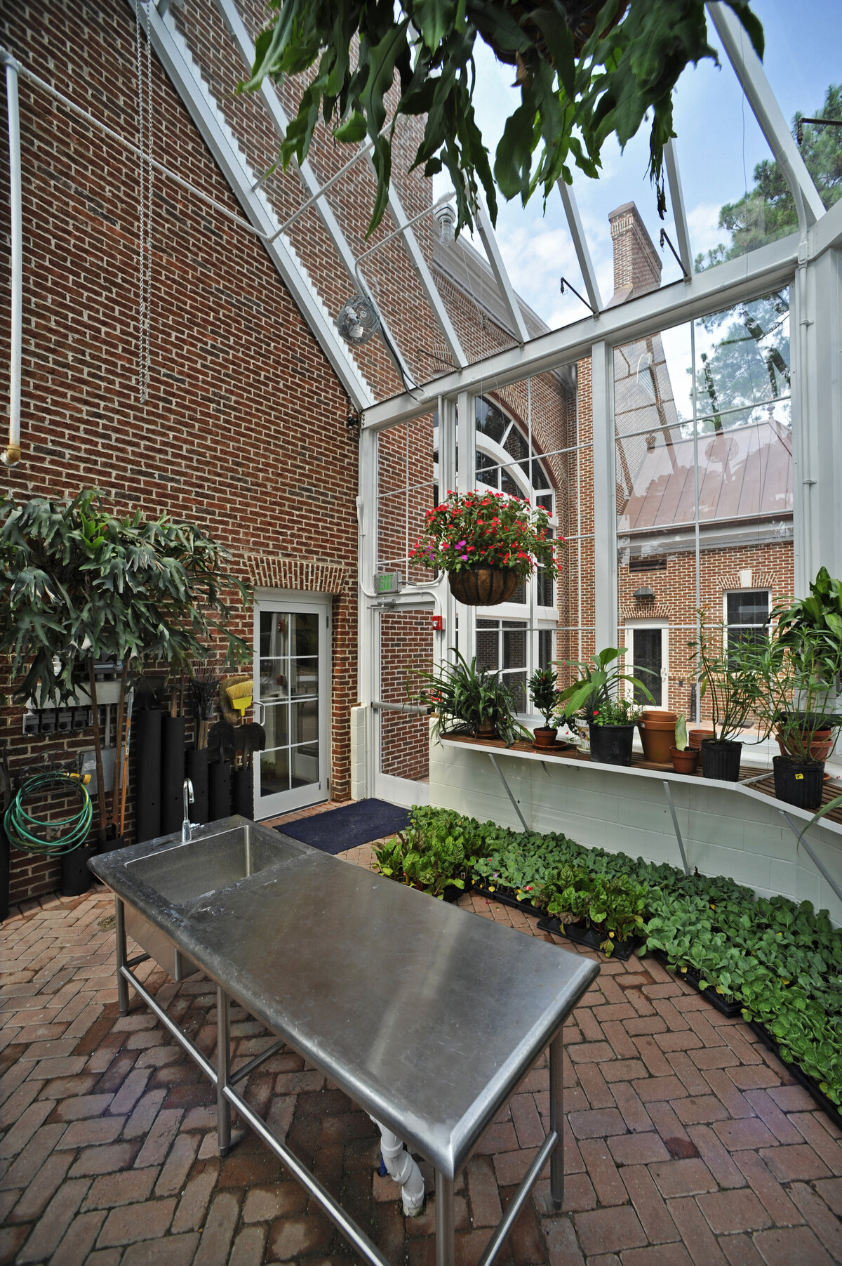 interior view of the greenhouse at Savannah Country Day School