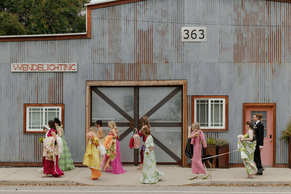 Retro motel chic wedding ceremony at Bodega Los Alamos - 35