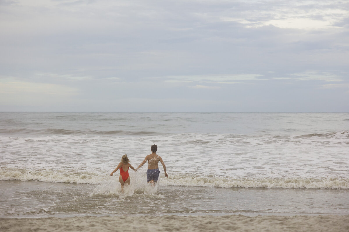 couples beach session st augustine florida