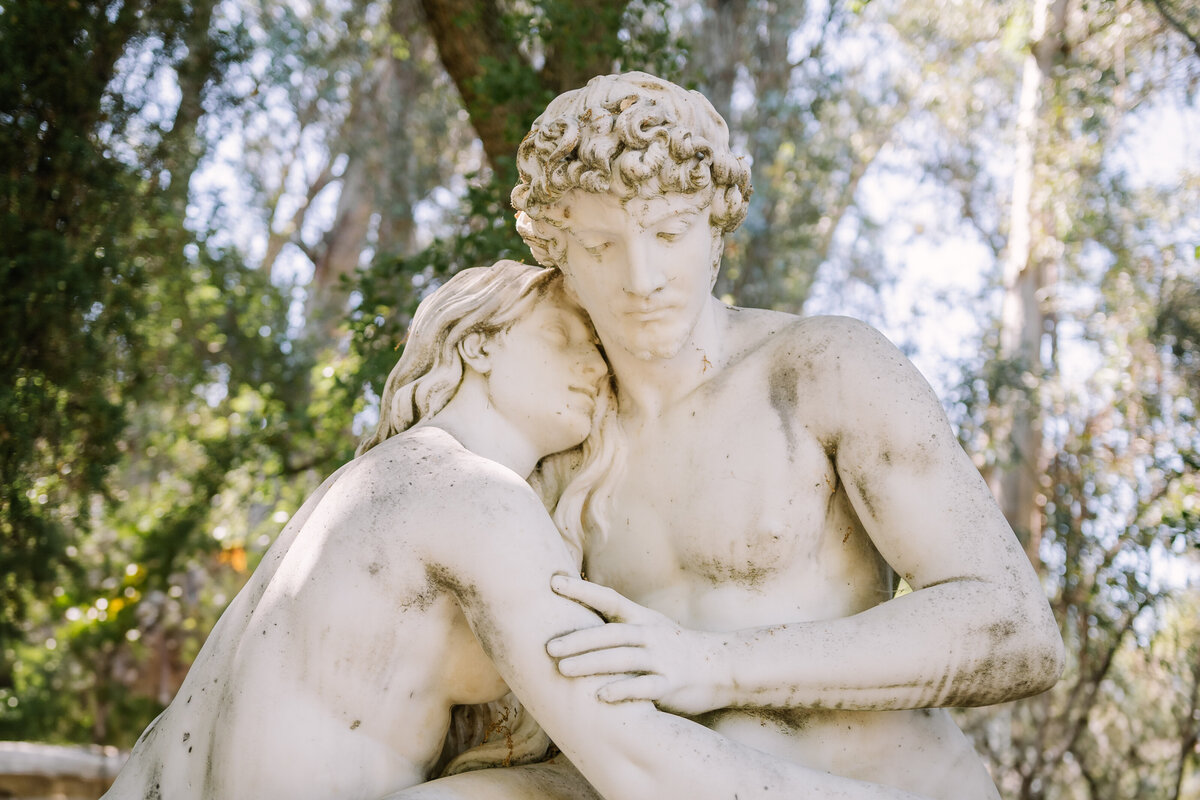 Villa Montalvo Summer Wedding 2024 - garden statue (1 of 1)