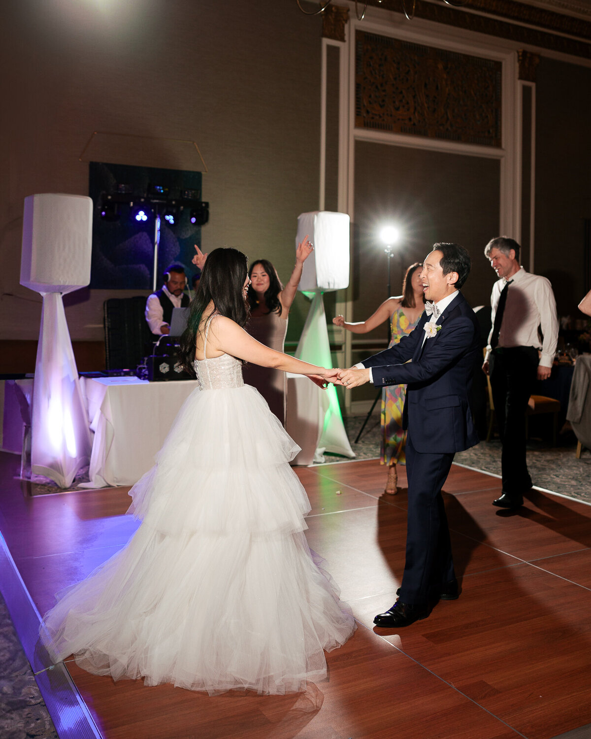 Wedding dance floor Beacon Grand San Francisco Bay Area luxury wedding photographer