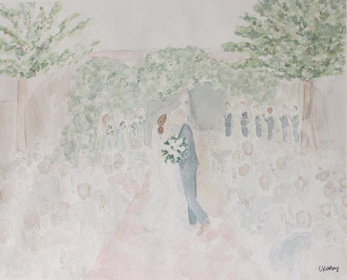 live wedding painting with Courtney kibby