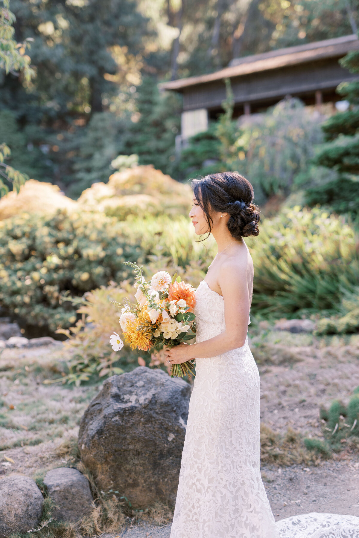 candid photo of bride smiling