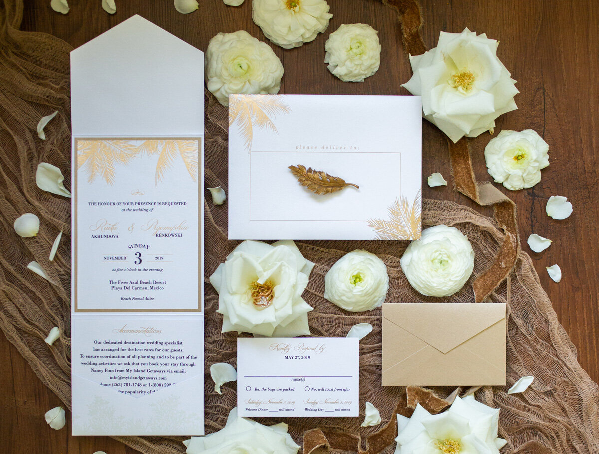 wedding stationery custom invitation suite plume and stone 22