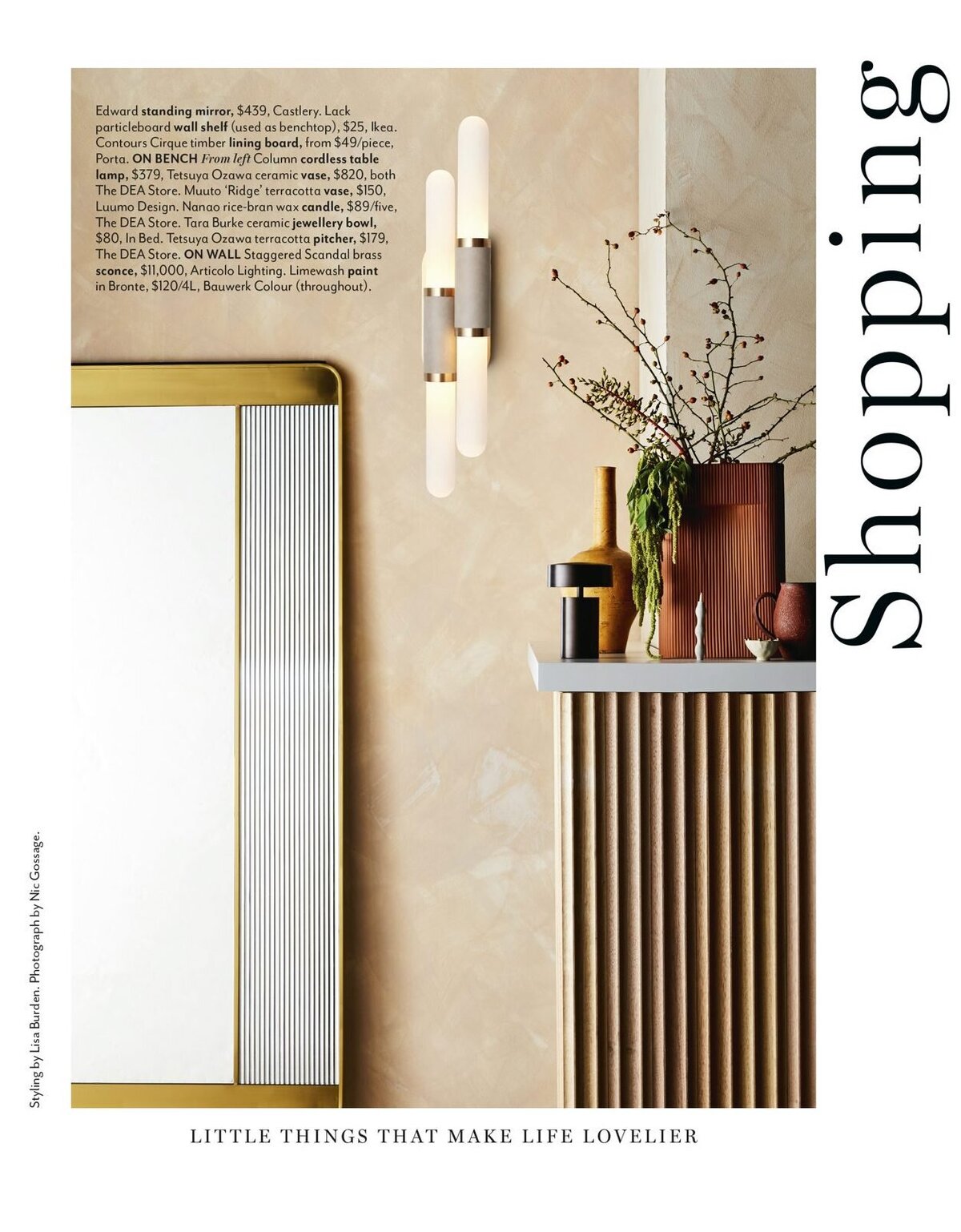Warm timber kitchen styling featured in press coverage