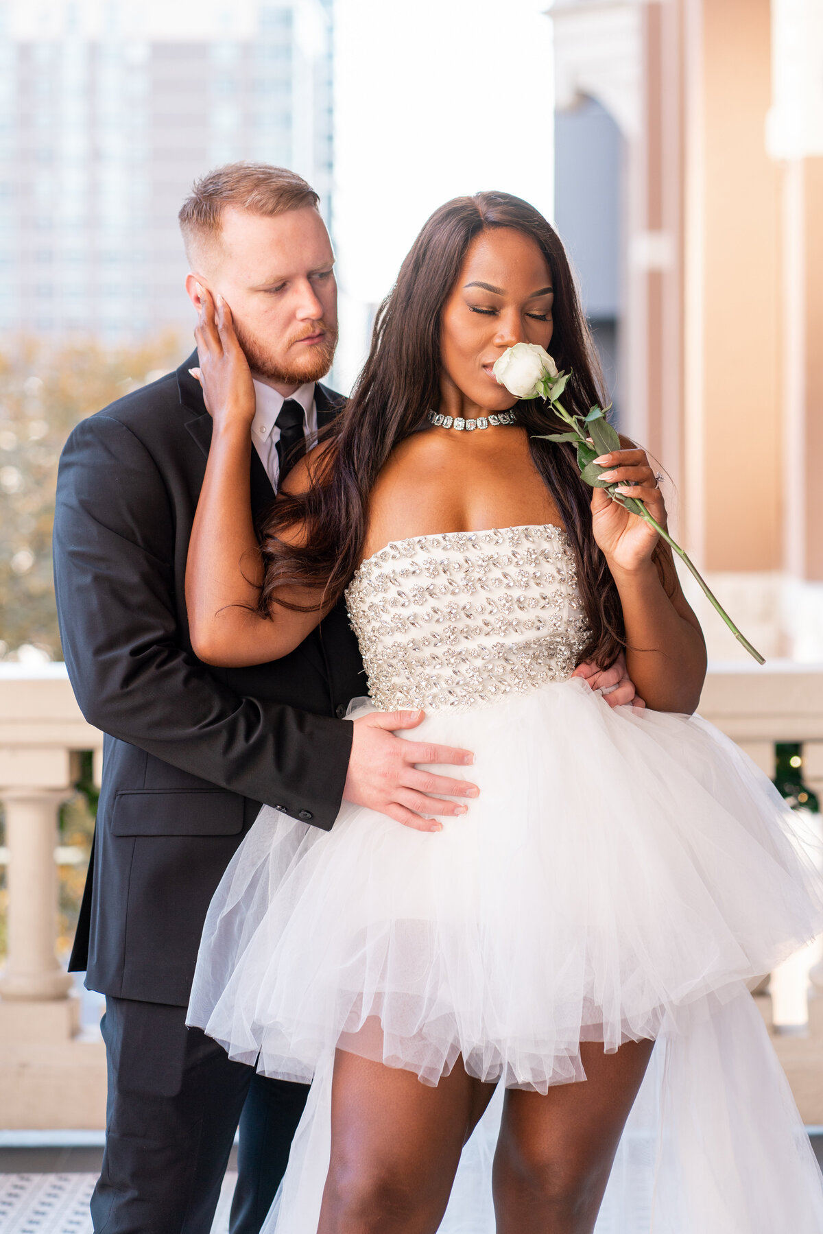Engagement Session in Downtown Austin Texas at the Driskill Hotel