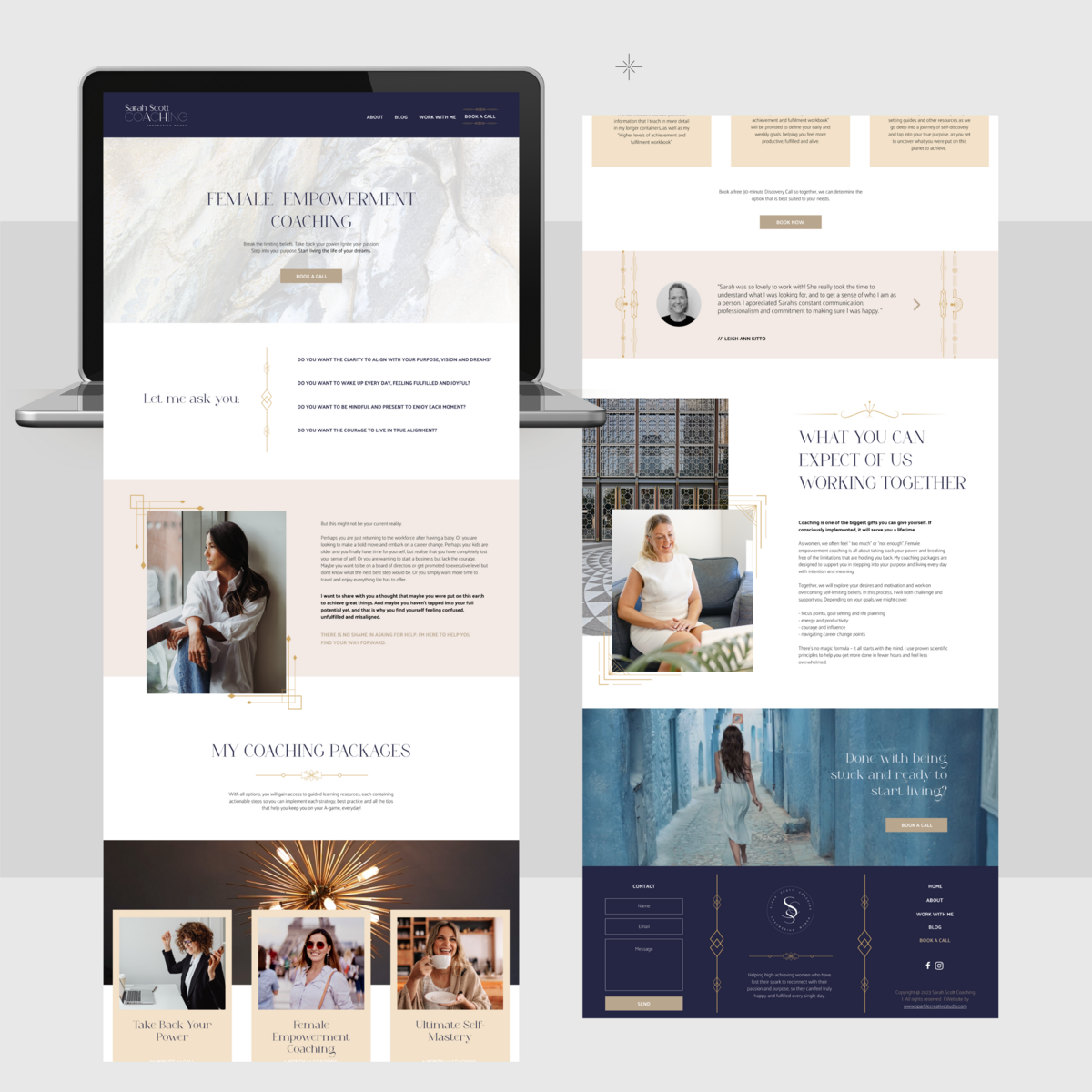 Elegant coaching website design