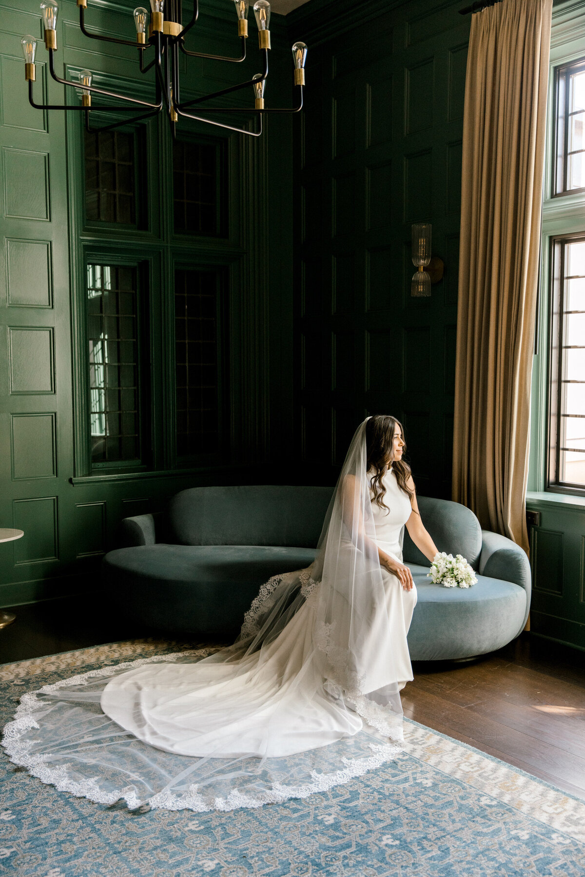 bridal portrait in Pendry Natirar green room