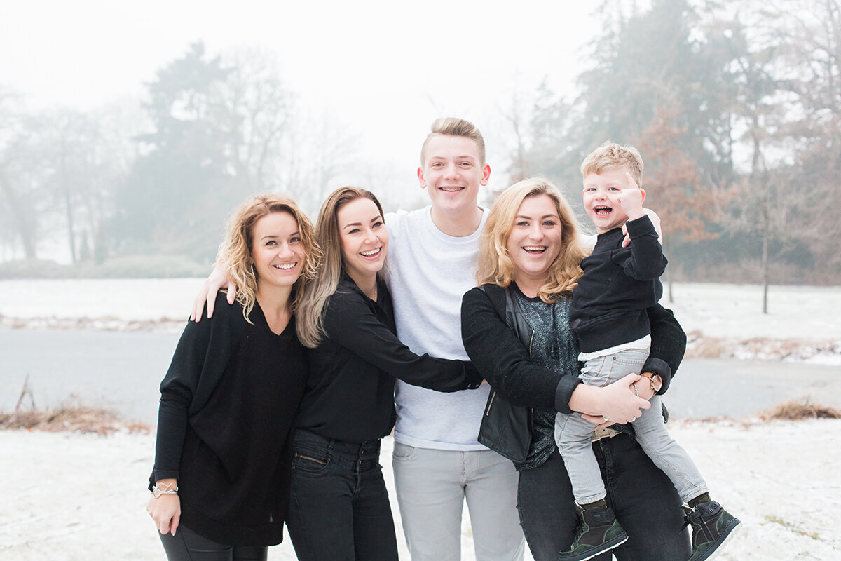 familiefotografie sneeuw noord-holland