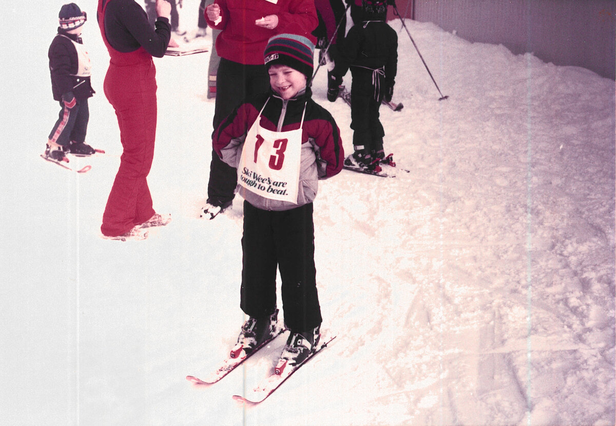 Brent Ray Fraser at Ski-Wee Lessons at Grouse Mountain - January 1985