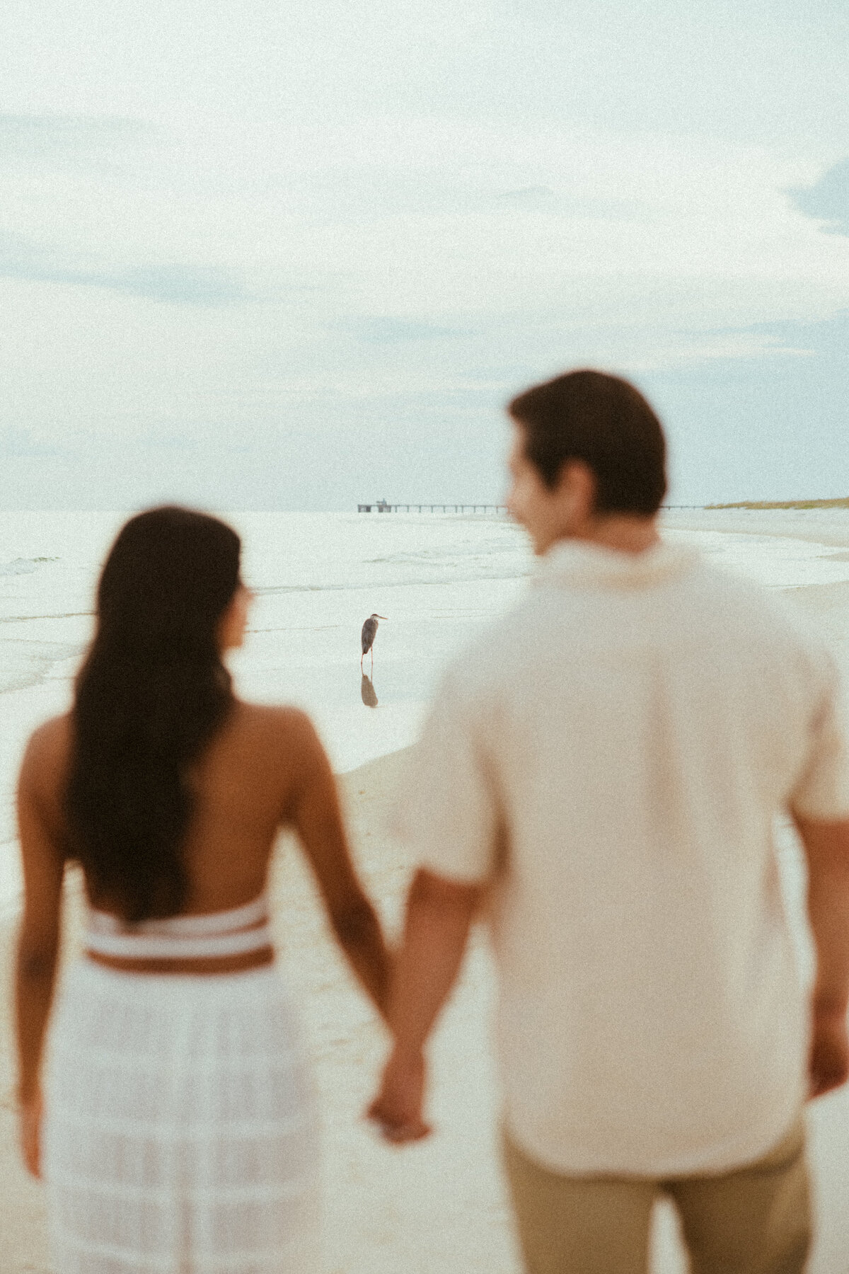couple walking on beach
