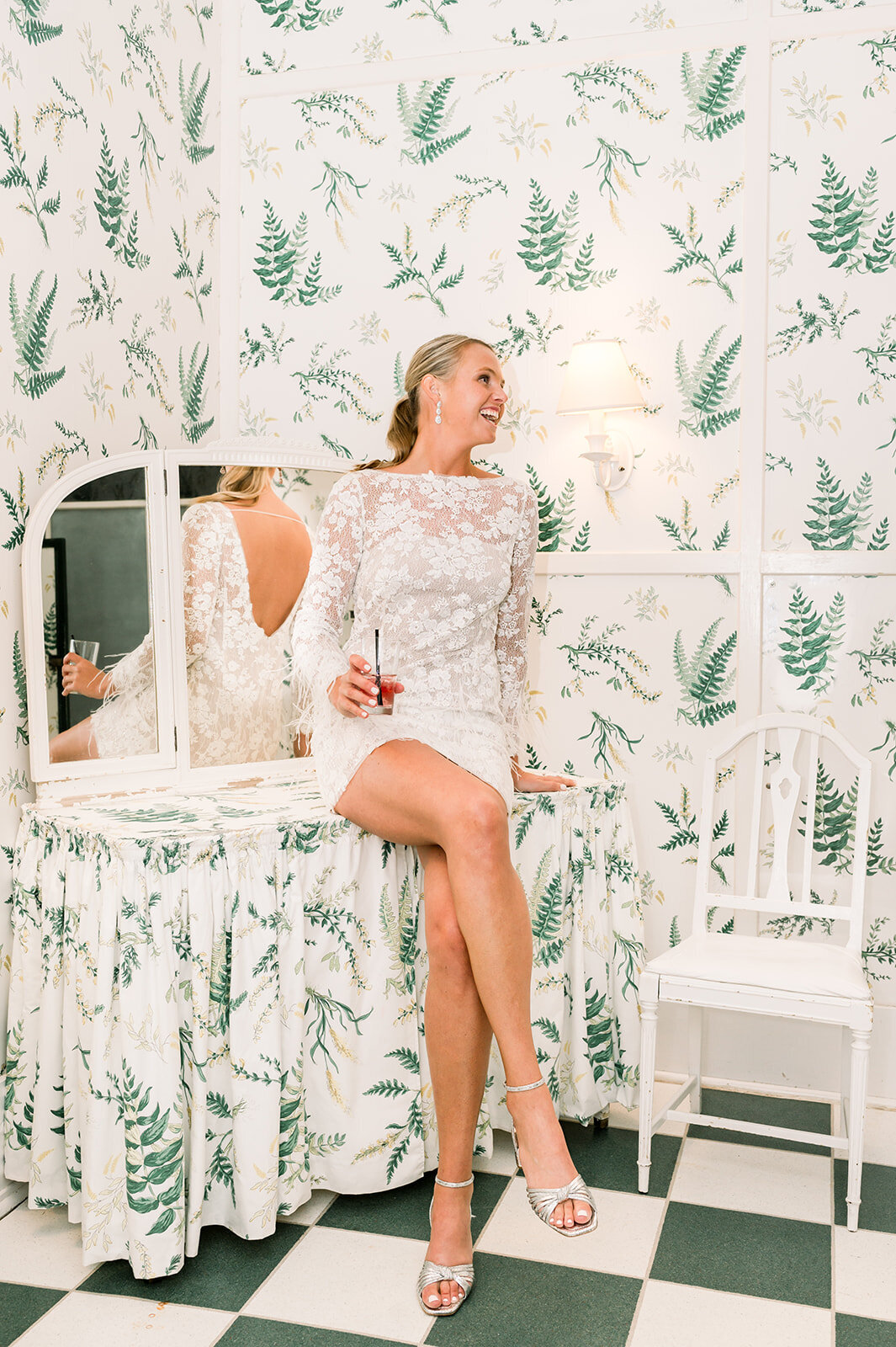 ausable club wedding with second look for the bride on her wedding day