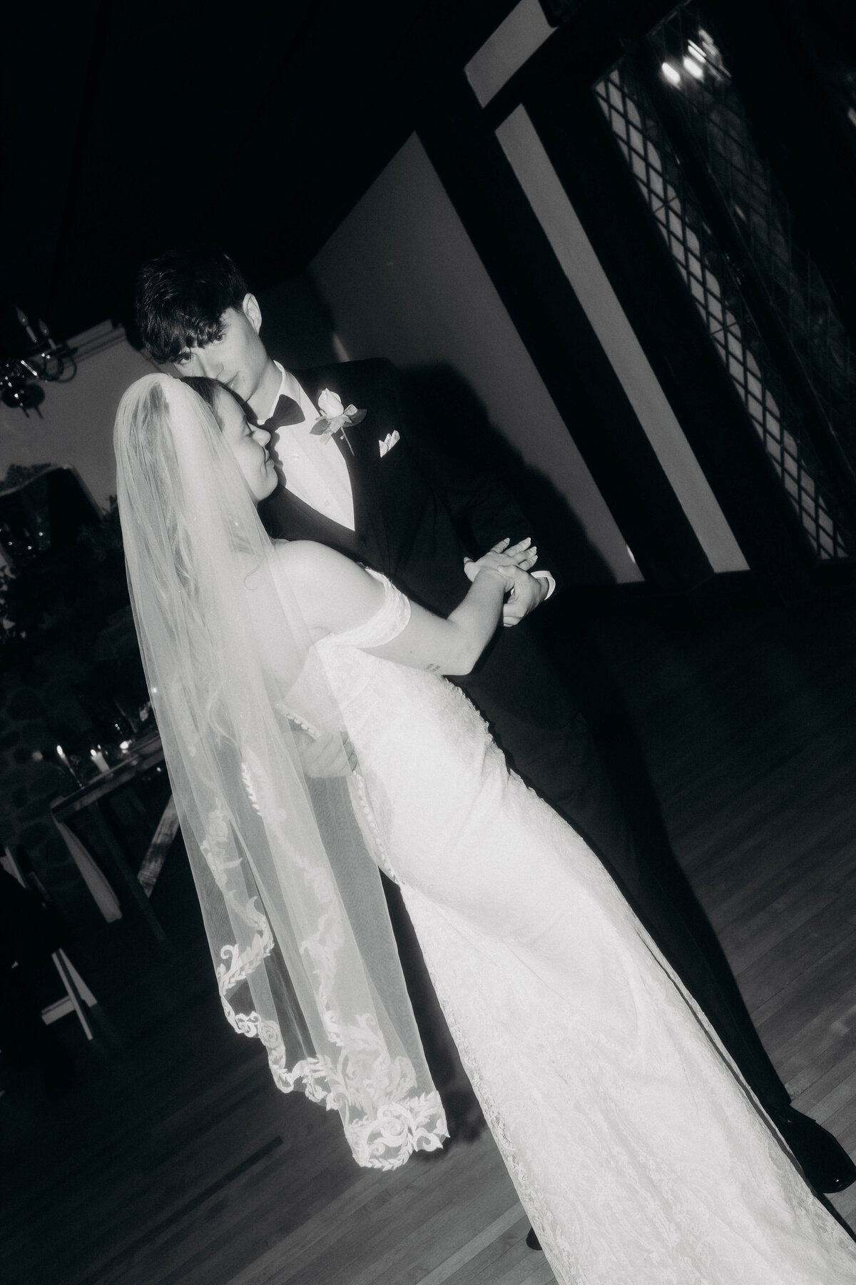 black and white first dance wedding photography hillcrest estate