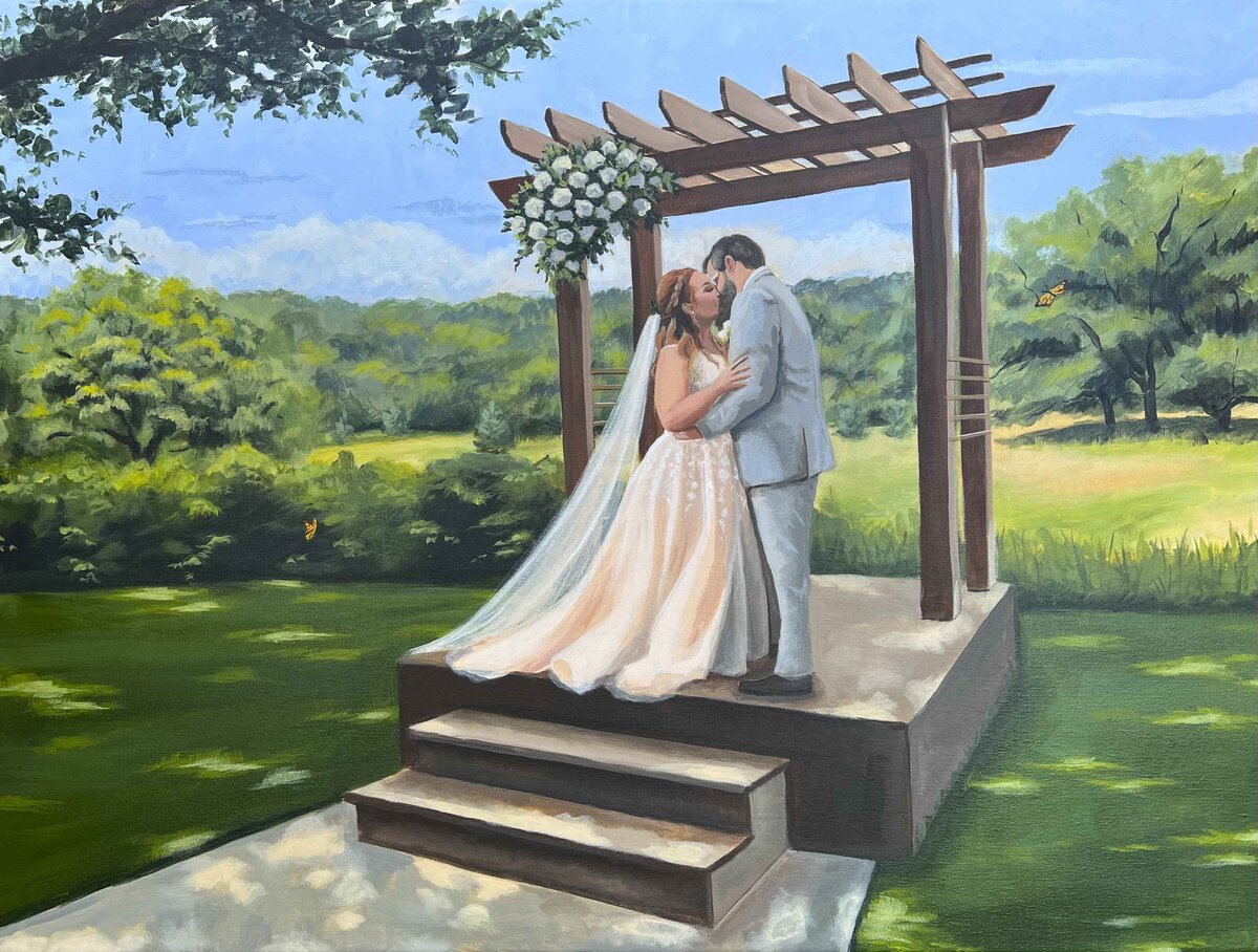 Almquist Farm Minnesota Live Wedding Painting