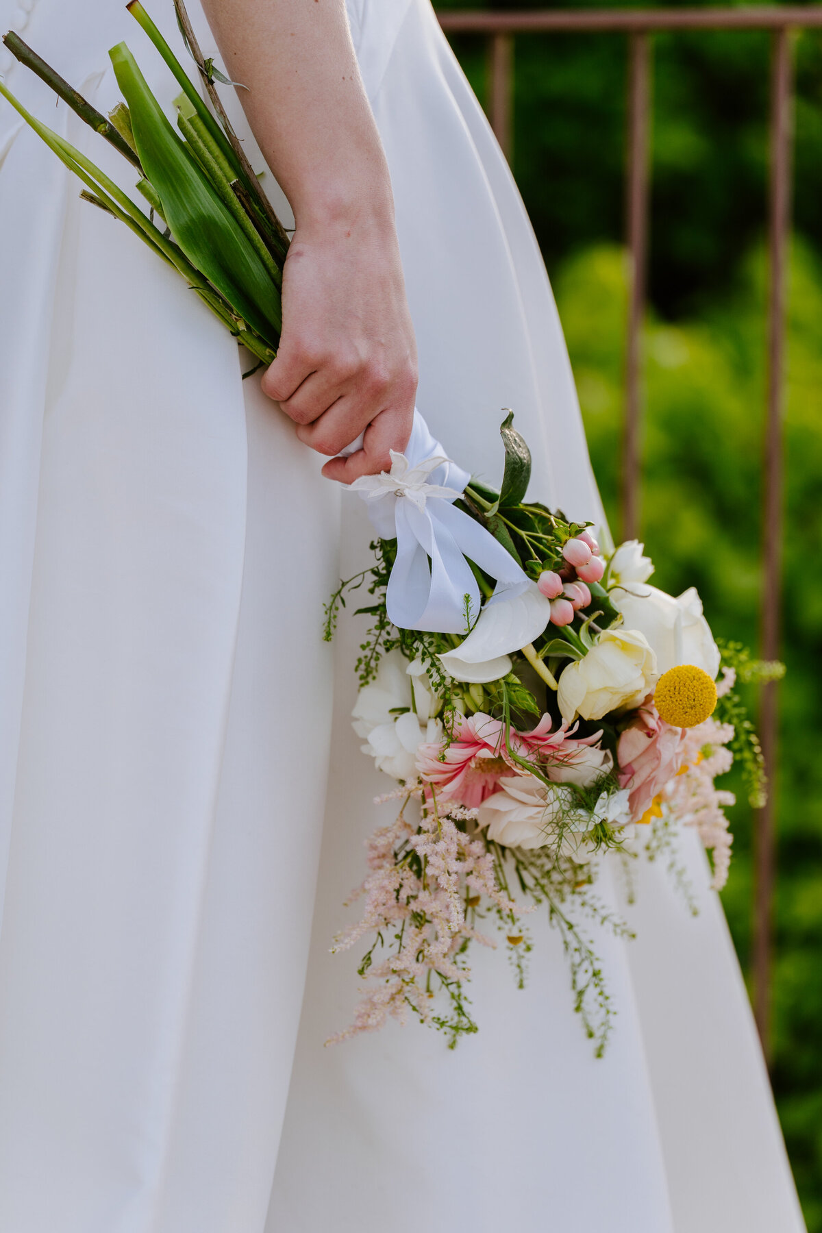 Close-up of bridal wedding bouquet