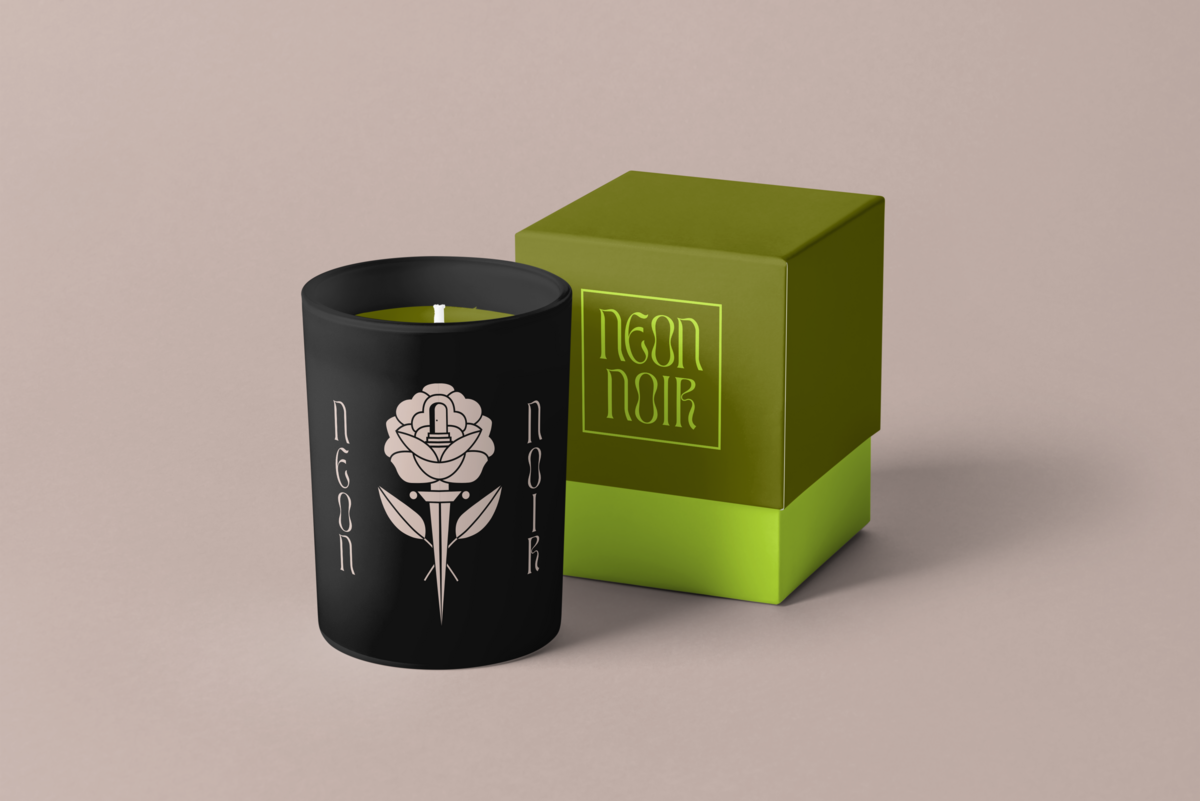 candle and box mockup