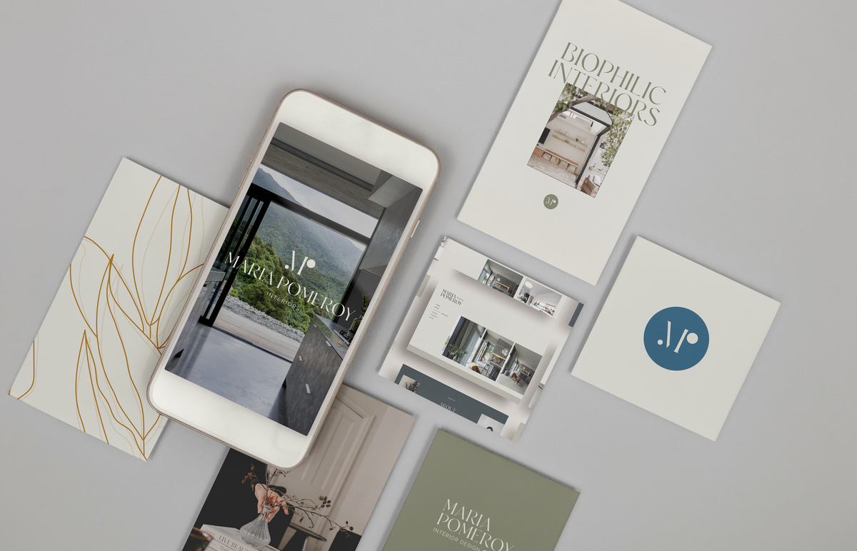 Maria Pomeroy Interiors brand design and website design