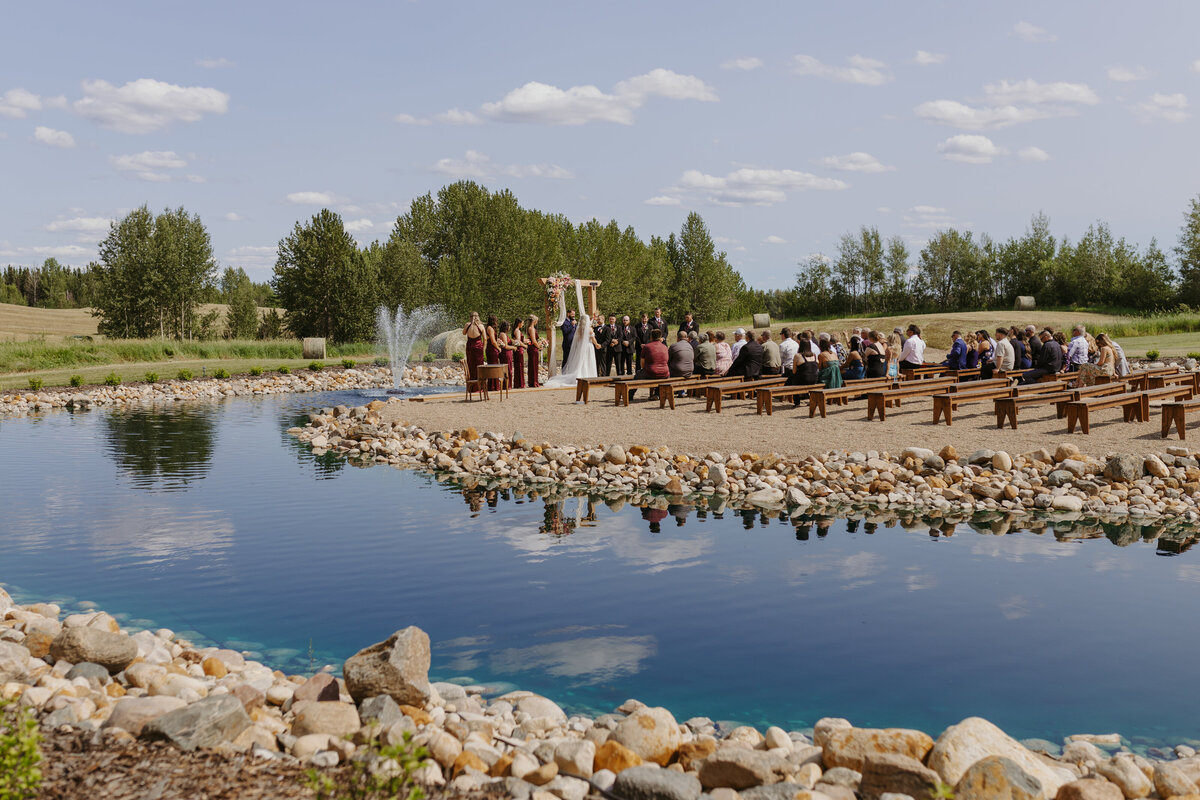 distance view of alberta ceremony 