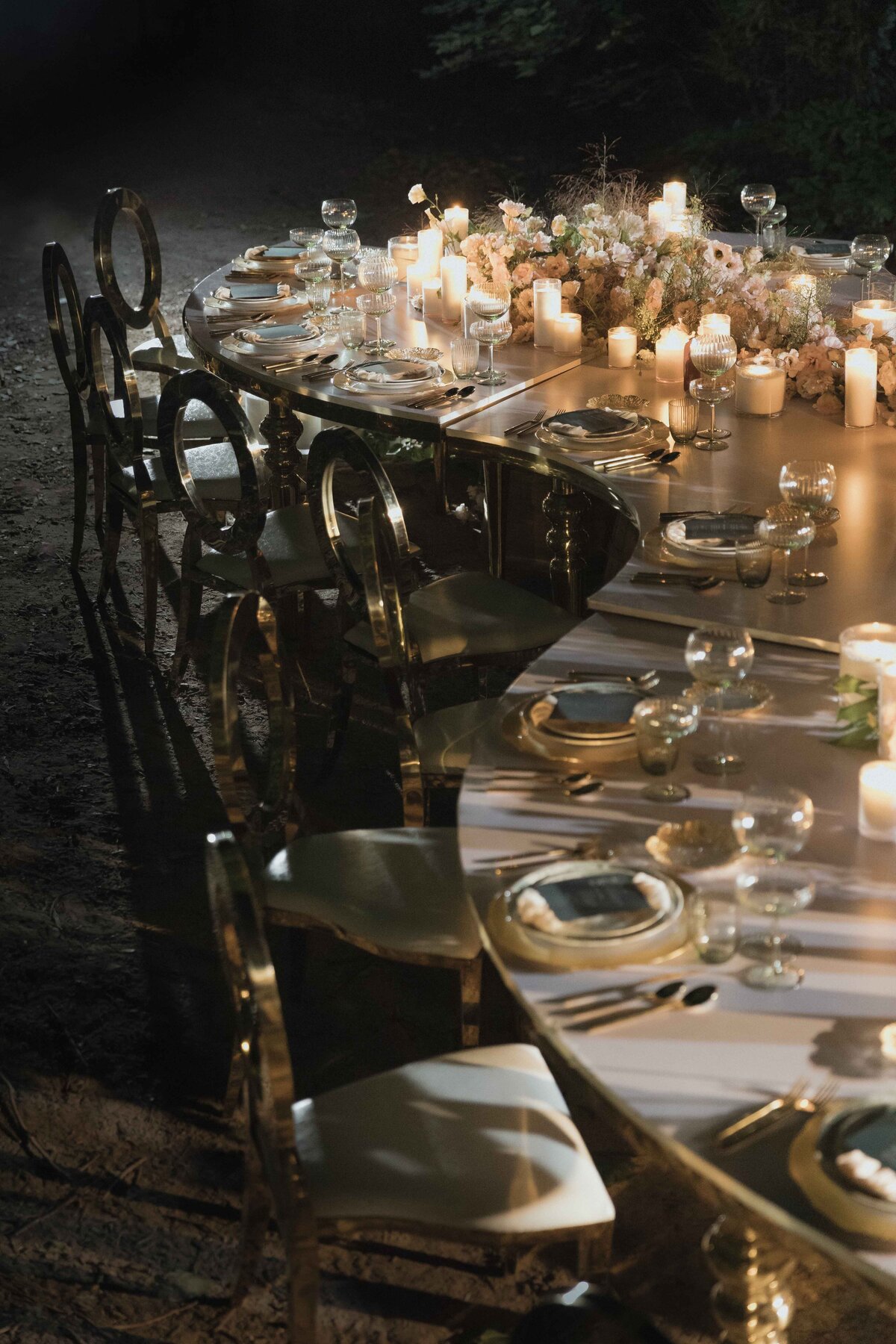 Wedding Reception with Candles - Sonia V Photography