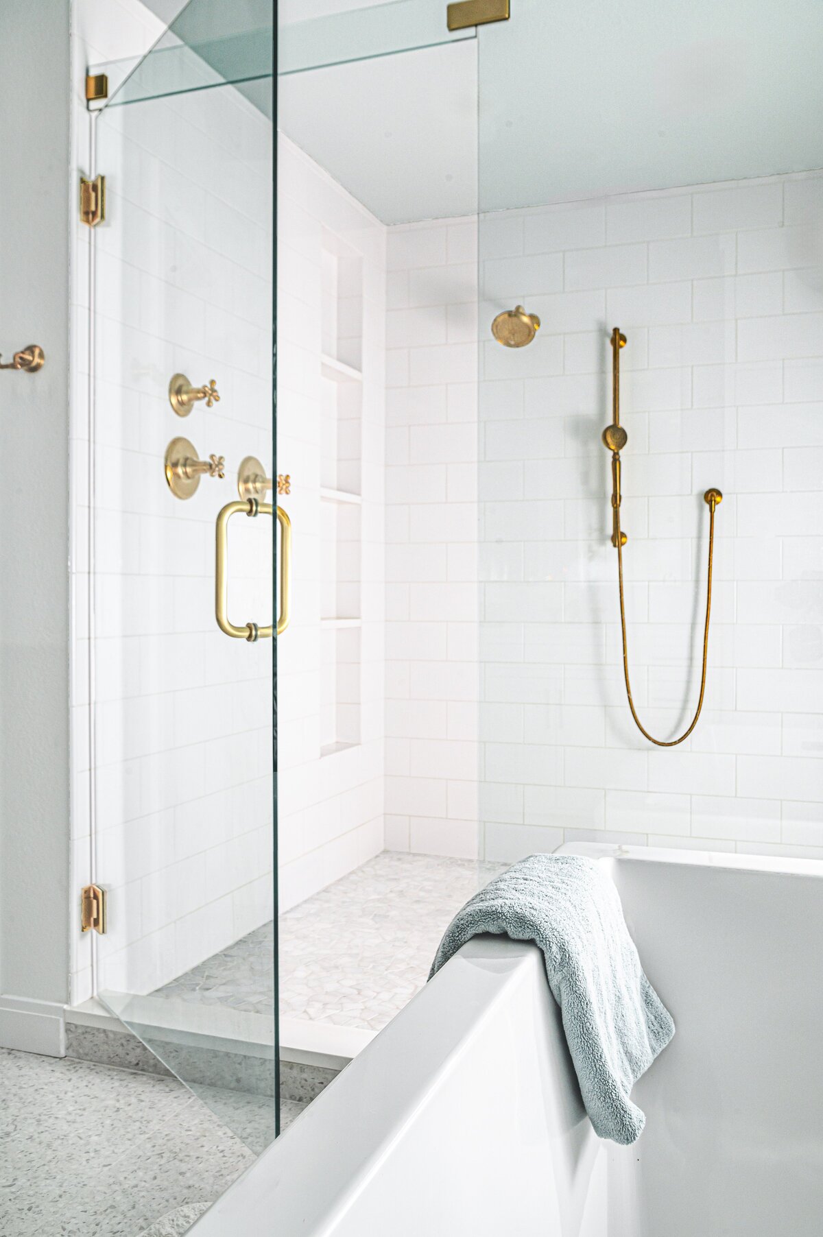 interior shot of designed bathroom