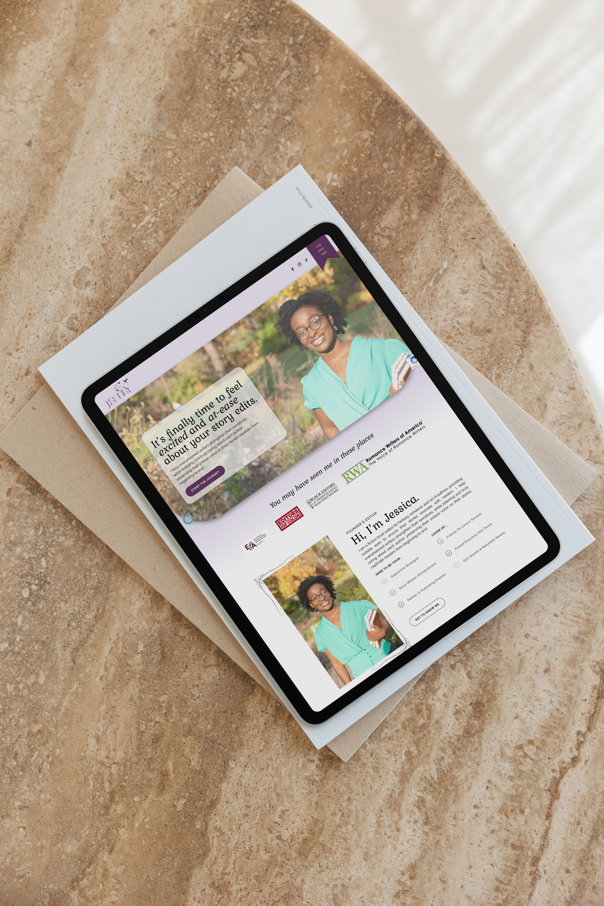 JB Rowen iPad Mockup