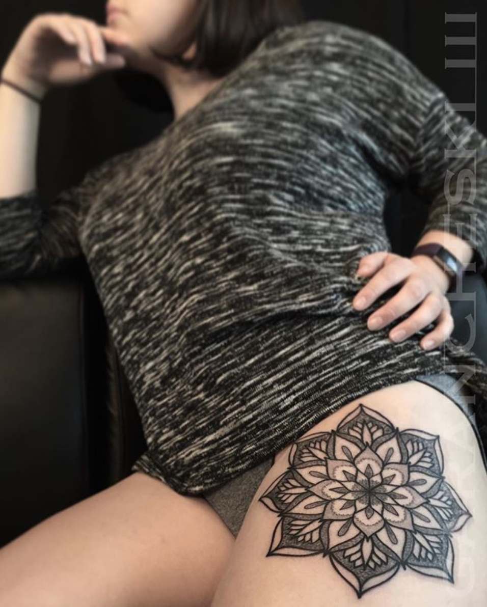 John Garancheski III Best Black and Grey Dotwork Tattoo Artist Maryland DC Virginia Ornamental Henna Mandala Geometric Pattern Linework