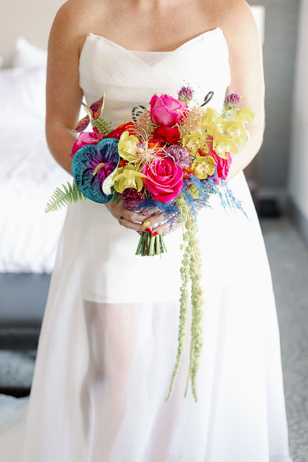 colorful eclectic bridal bouquet