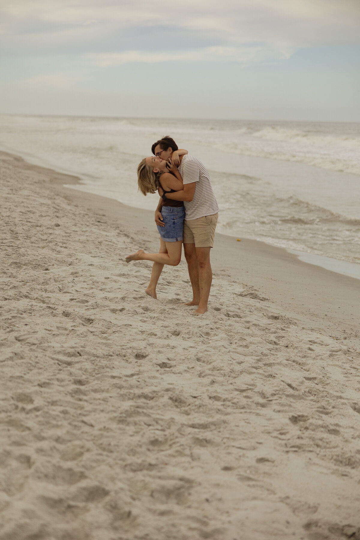 couples beach session st augustine florida