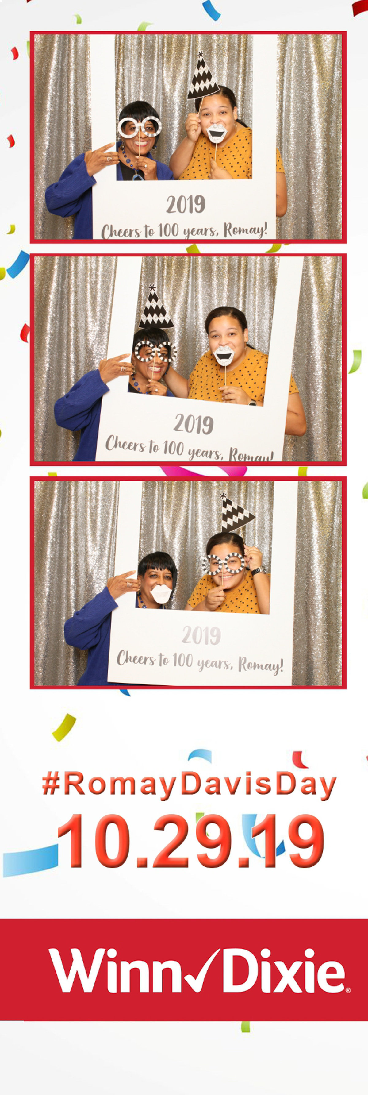 Romay Davis' 100th birthday event and photo booth rental in Montgomery, Alabama. October 29th, 2019.