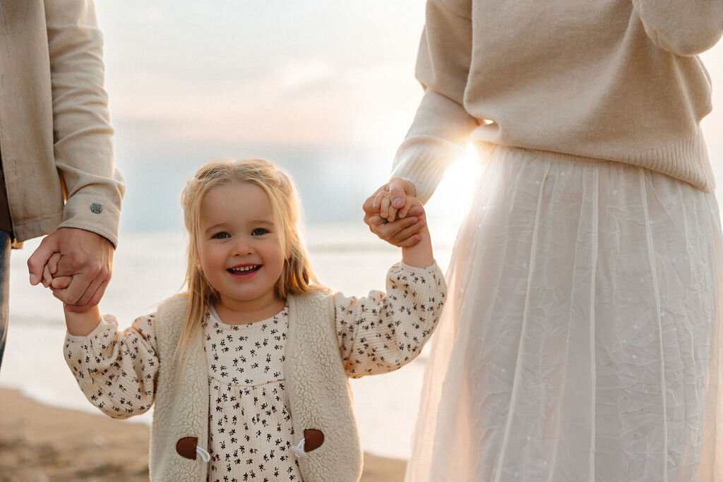 Gezinsshoot op het strand