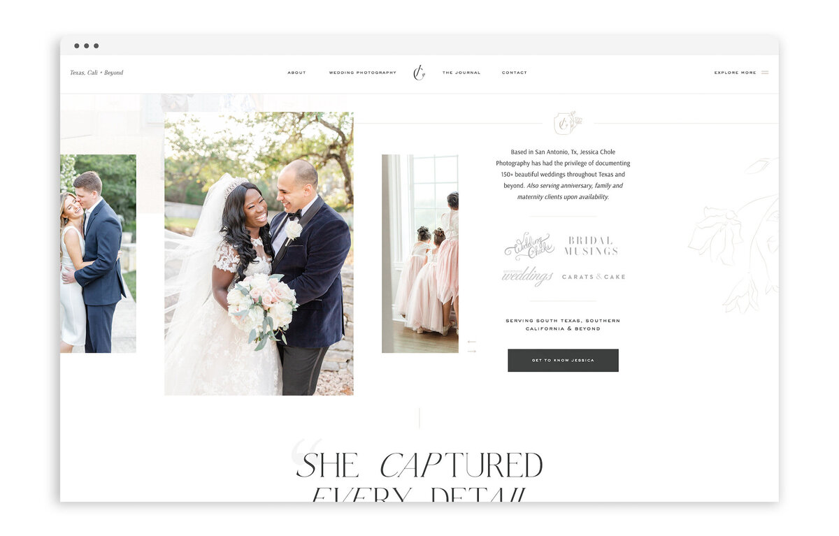 Custom Brand and Showit Web Website Design for Photographer Photographers Light Airy Fine Art - With Grace and Gold - Best Brand and Web Design for Small Businesses