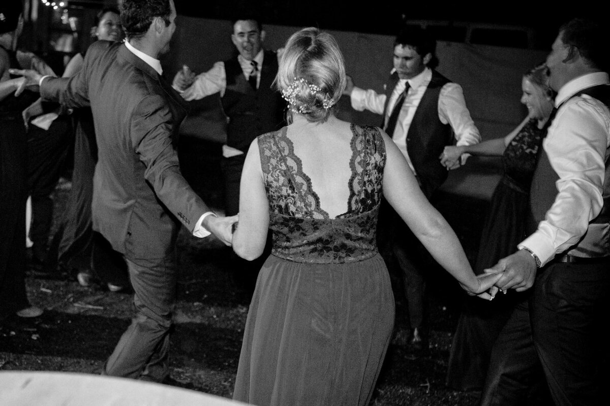 wedding reception dancing at rural wedding, Alpha, QLD