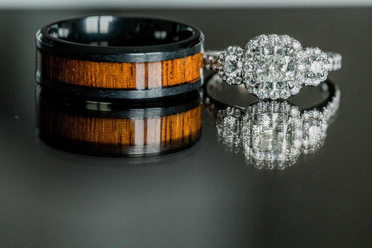 Bride and Groom's rings before the ceremony
