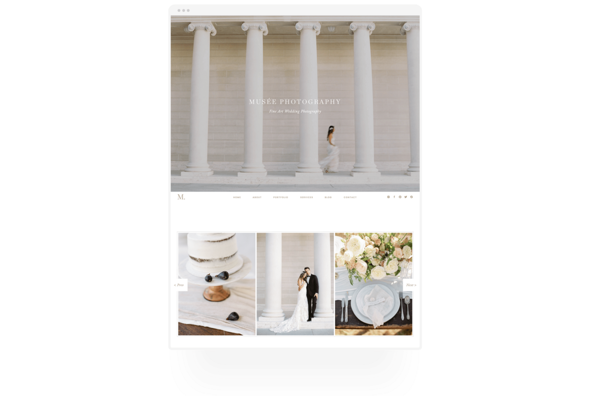 Showit website template.