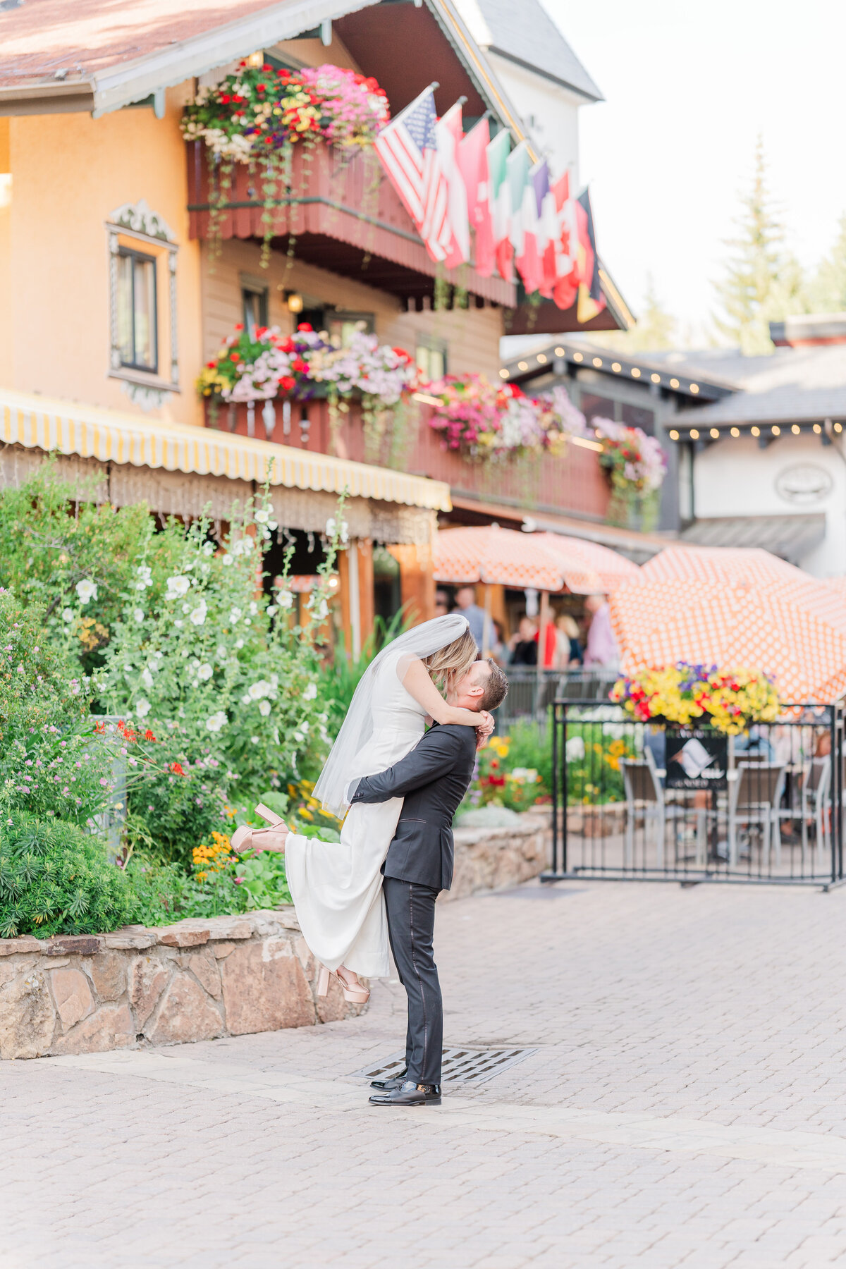 Vail Wedding Deck Mountain Village Romantic Summer Elopement Wedding Ski Lift Elena Spraguer Photography 0036
