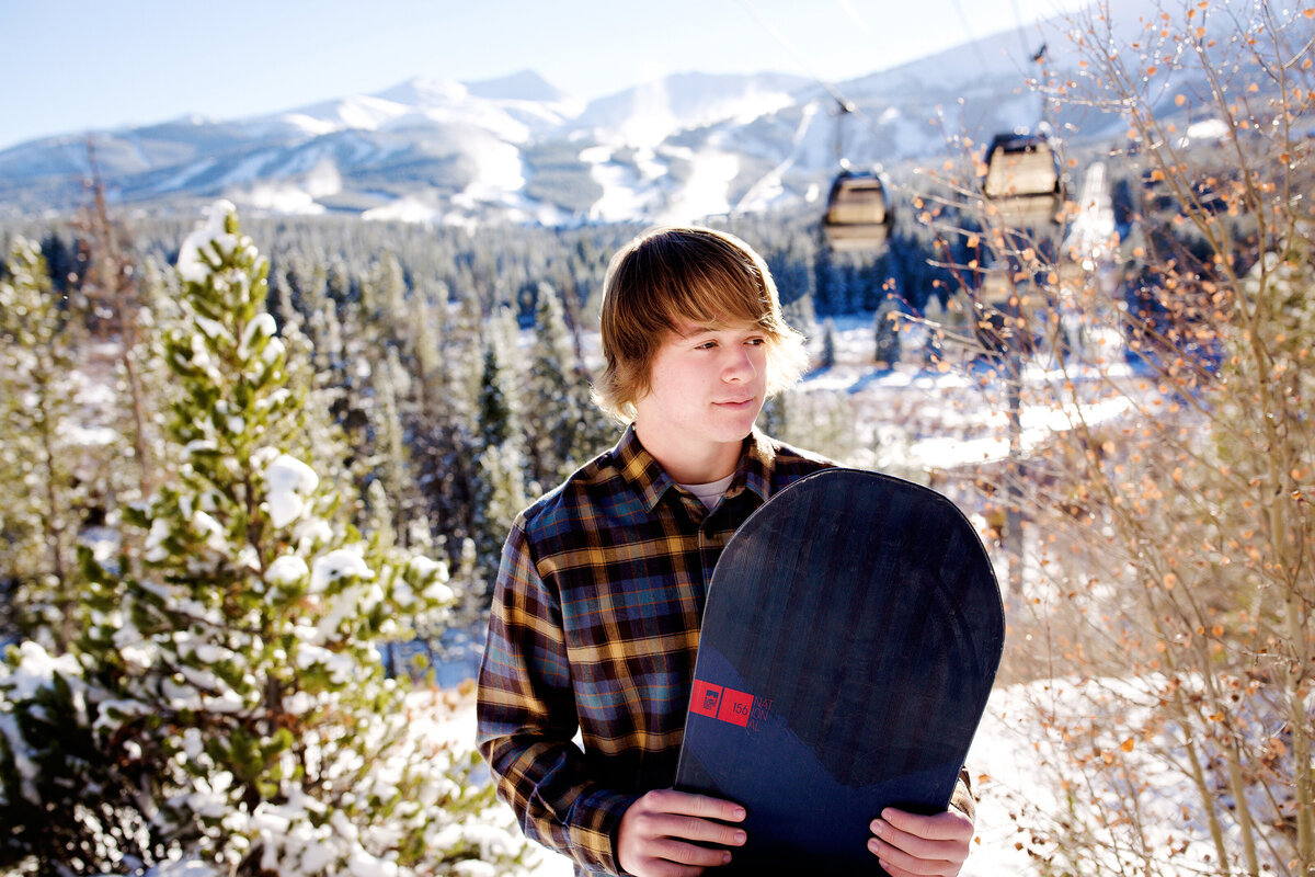 Snowboarding Senior Portraits