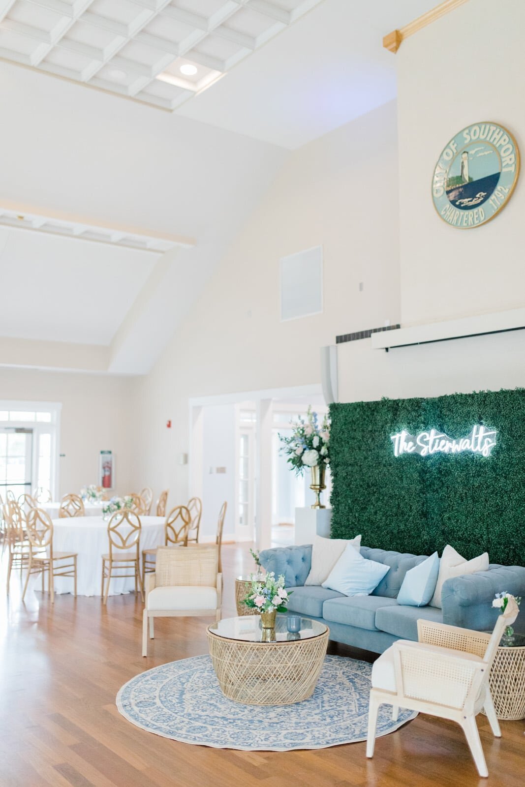 Southport Community Building Wedding | Blue Satin Bee 36